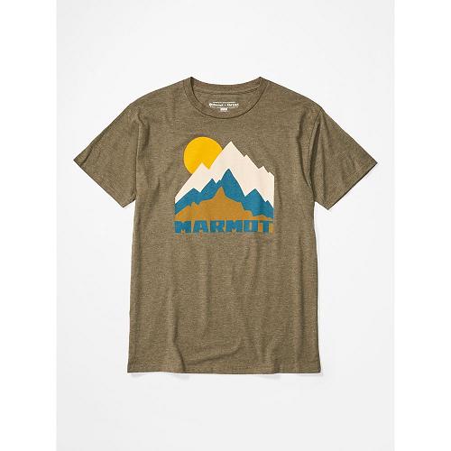 Marmot Clothes Brown NZ - Tower T-Shirts Mens NZ7391045